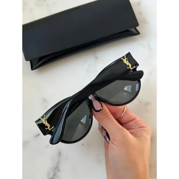NEW Saint Laurent SL M3 Black Cat Eye Sunglasses